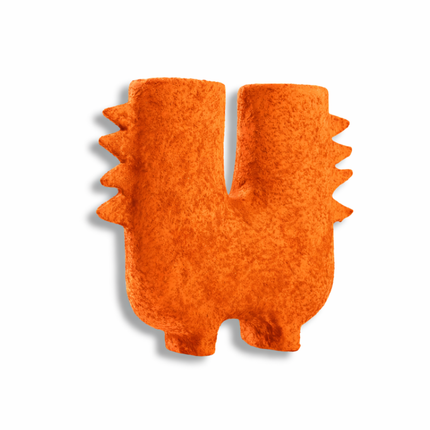 مزهرية ديكور مزدوجة الفوهة بتصميم شوكي – برتقالي