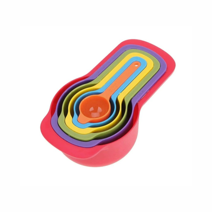 طقم أكواب وملاعق قياس 6 قطع –  لتحديد الكميات بدقة