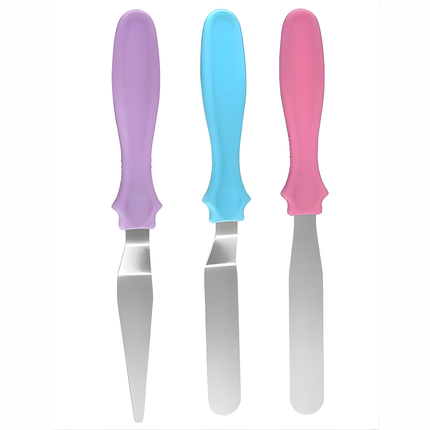 طقم سباتيولا تزيين الكيك – 3 قطع (مستقيمة، مائلة، طرف مدبّب)