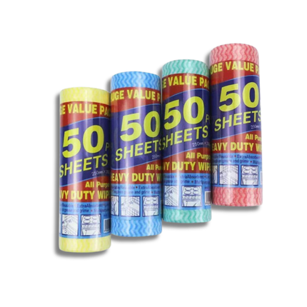 رول زيت الوان   متعدد الاستخدام للتنشيف و التلميع و للزيت  متاح الرول 50 منديل الحجم الكبير