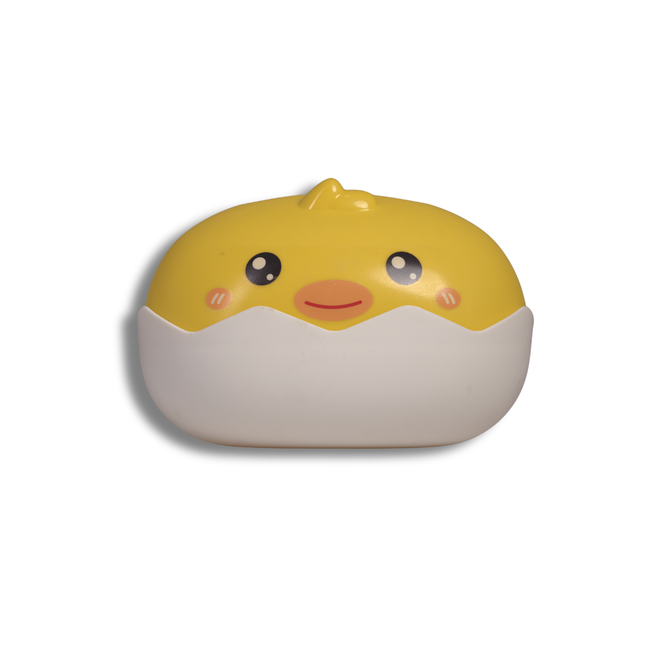 علبة مناديل بشكل بطّة لطيفة – بلاستيك مقوّى (أصفر/أبيض)