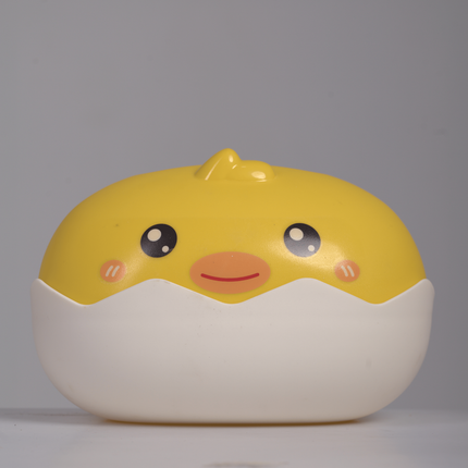 علبة مناديل بشكل بطّة لطيفة – بلاستيك مقوّى (أصفر/أبيض)