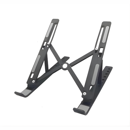 حامل لابتوب معدني قابل للطي – تبريد فعّال، ارتفاعات متعددة، مع وسادات سيليكون مانعة للانزلاق