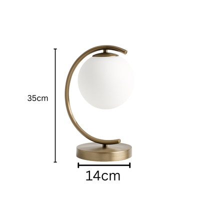 لمبة ديكور مكتبية بتصميم هلالي عصري