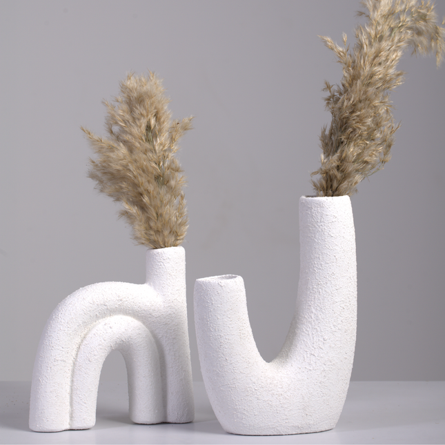 مزهرية ديكور عصرية  (متوفرة باللونين: الأسود و الأبيض)